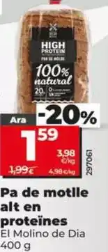Dia El molino de dia - pan de molde alto en proteinas oferta