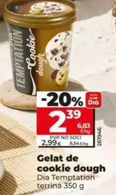 Dia Dia temptation - helado de cookie dough oferta