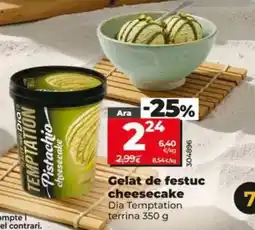 Dia Dia temptation - helado de pistacho cheesecake oferta