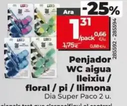 Dia Dia super paco - colgador wc agua lejia/floral/pino/limon oferta