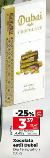 Dia Dia temptation - chocolate estilo dubai oferta