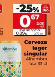 Dia Alhambra - cervezalager singular oferta