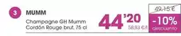 Supermercados Plaza Mumm - champagne cordon rouge brut oferta
