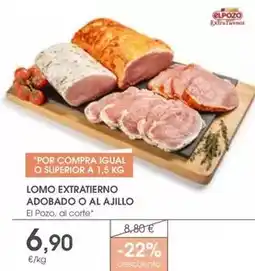 Supermercados Plaza El pozo - lomo extratierno adobado o al ajillo oferta