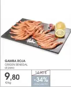 Supermercados Plaza Origen - gamba roja oferta