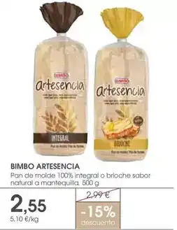 Supermercados Plaza Bimbo - pan de molde 100% integral o brioche sabor natural a mantequilla oferta