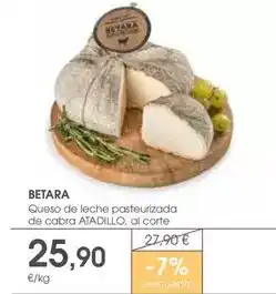 Supermercados Plaza Betara - queso de leche pasteurizada de cabra oferta