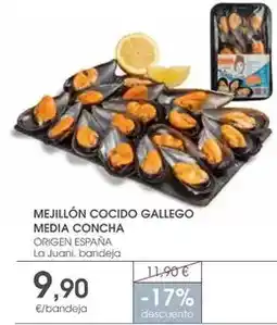Supermercados Plaza Gallego - mejillón cocido media concha oferta