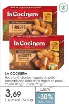 Supermercados Plaza La cocinera - recetas crujientes nuggets de pollo rebozado fino familian oferta