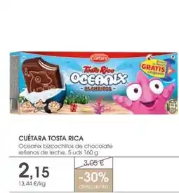 Supermercados Plaza Tosta rica - oceanix bizcochitos de chocolate rellenos de leche oferta