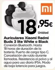 FROIZ Xiaomi - auriculares redmi buds 3 lite white o black oferta