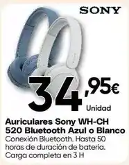FROIZ Sony - auriculares wh-ch 520 bluetooth azul o blanco oferta