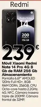 FROIZ Xiaomi - redmi movil redmi note 14 pro 4g 8 gb de ram 256 gb almacenamiento oferta