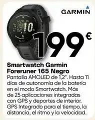 FROIZ Garmin - smartwatch forerune 165 negro oferta