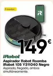 FROIZ Irobot - aspirador robot roomba 105 y311040 negro oferta