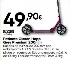 FROIZ Premium - patinete olsson hopp grey 200mm oferta