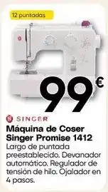 FROIZ Singer - máquina de coser promise 1412 oferta