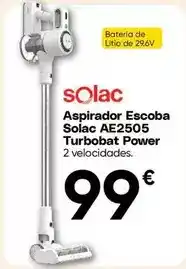 FROIZ Solac - aspirador escoba ae2505 turbobat power oferta
