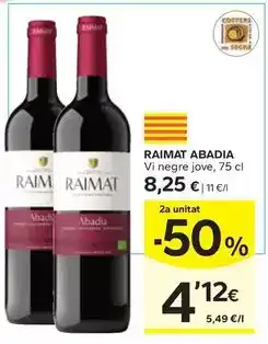 Caprabo Raimat abadia - vi negre jove oferta