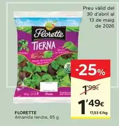 Caprabo Florette - amanida tendra oferta