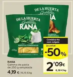 Caprabo Rana - gamma de pasta senyalada oferta