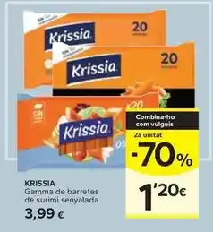 Caprabo Krissia - gamma de barretes de surimi senyalada oferta