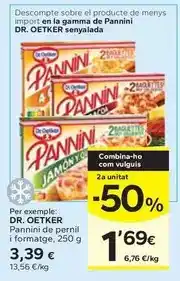 Caprabo Dr oetker - pannini de pernil i formatge oferta