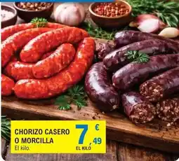 E.Leclerc Chorizo casero o morcilla oferta