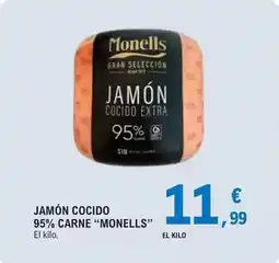 E.Leclerc Monells - jamon cocido 95% carne oferta