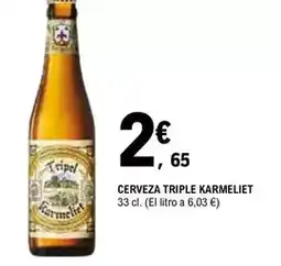 E.Leclerc Triple karmeliet - cerveza oferta