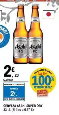 E.Leclerc Asahi - cerveza super dry oferta