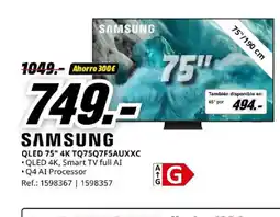 MediaMarkt SAMSUNG QLED 75" 4K TQ75Q7F5AUXXC oferta