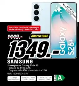 MediaMarkt SAMSUNG Smartphone Galaxy S26+ 5G oferta