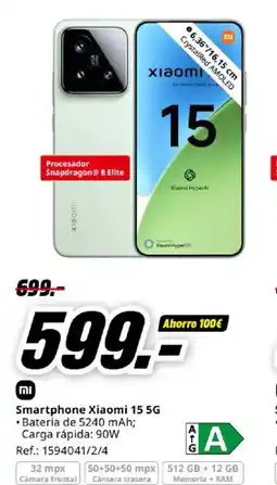 MediaMarkt Smartphone Xiaomi 15 5G oferta