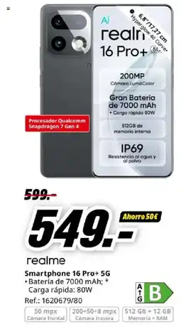 MediaMarkt REALME Smartphone 16 Pro+ 5G oferta