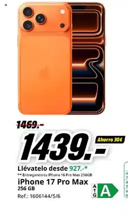 MediaMarkt iPhone 17 Pro Max oferta