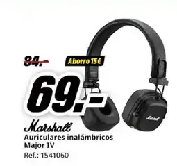 MediaMarkt MARSHALL Auriculares inalámbricos Major IV oferta