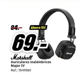 MediaMarkt MARSHALL Auriculares inalámbricos Major IV oferta