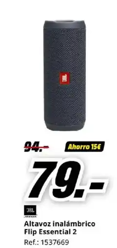 MediaMarkt JBL Altavoz inalámbrico Flip Essential 2 oferta