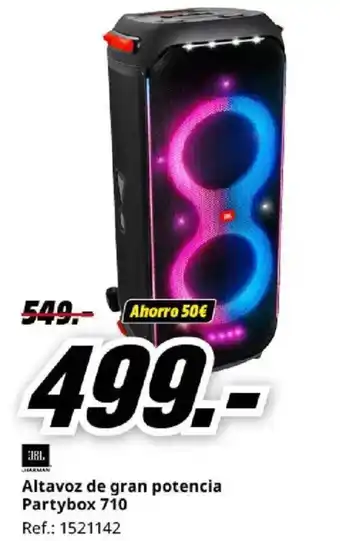 MediaMarkt JBL Altavoz de gran potencia Partybox 710 oferta