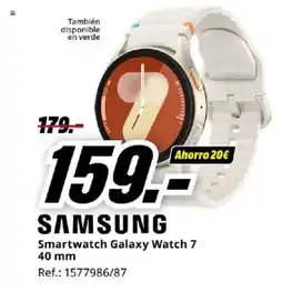 MediaMarkt SAMSUNG Smartwatch Galaxy Watch 7 40 mm oferta