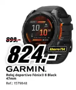 MediaMarkt GARMIN Reloj deportivo Fénix 8 Black 47mm oferta