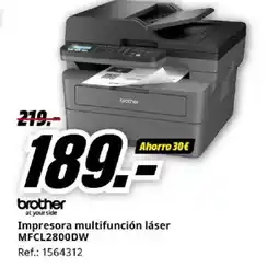 MediaMarkt Impresora multifunción láser MFCL2800DW oferta