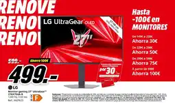 MediaMarkt LG Monitor gaming 27" UltraGear™ 27GX704A-B oferta