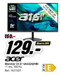 MediaMarkt ACER Monitor 31.5" SA322QHBI oferta