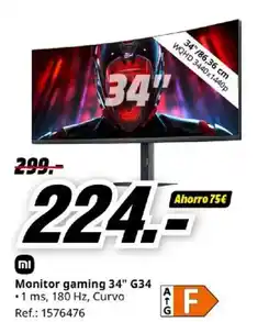 MediaMarkt Monitor gaming 34" G34 oferta