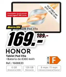 MediaMarkt HONOR Tablet Pad X9a oferta