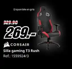 MediaMarkt CORSAIR Silla gaming T3 Rush oferta