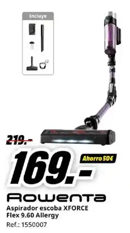 MediaMarkt ROWENTA Rowenta Aspirador escoba XFORCE Flex 9.60 Allergy oferta