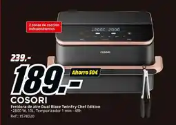 MediaMarkt COSORI Freidora de aire Dual Blaze TwinFry Chef Edition oferta